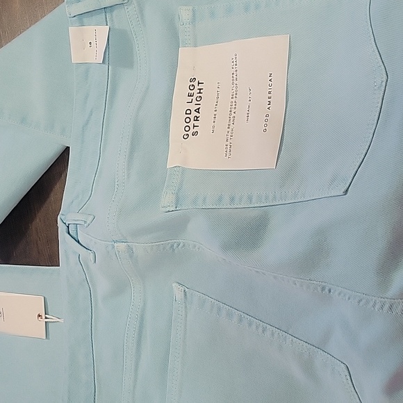 Good American Straight Leg Jeans in Light Blue - Picture 6 of 6